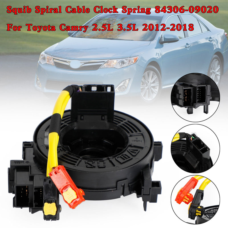 Resorte de reloj de Cable espiral Squib 84306-09020 para Toyota Camry 2.5L 3.5L 2012-2018 genérico