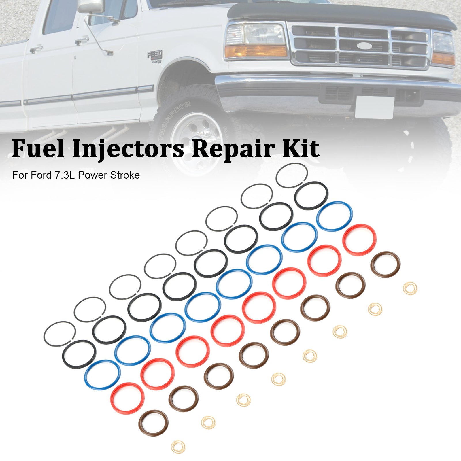 Kit de reparación de inyector de combustible de 8 piezas XC3Z9229AB compatible con Ford 7.3L Power Stroke CM5010