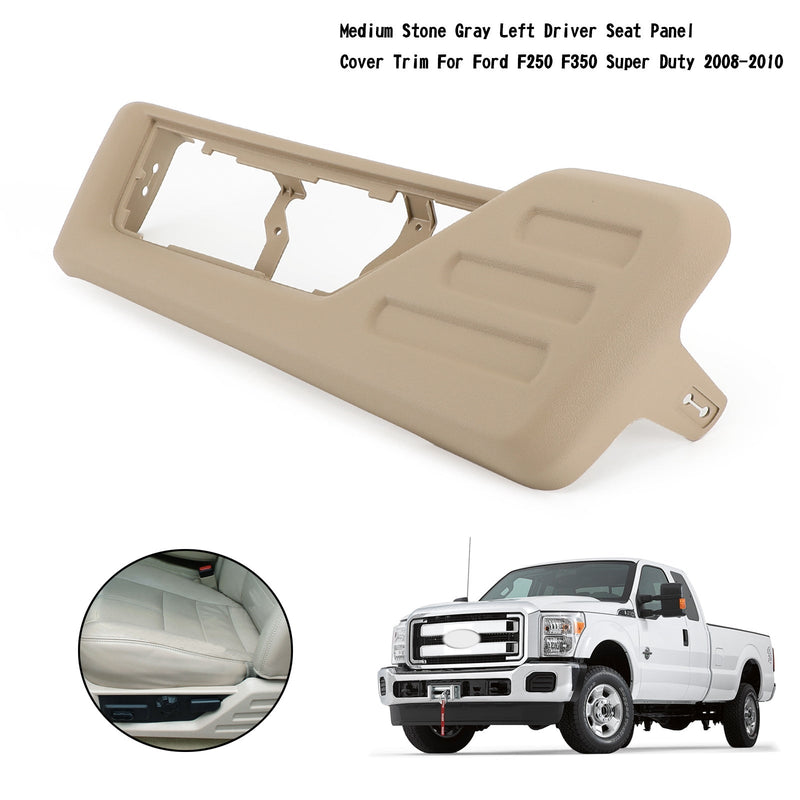 Stone Gray Left Driver Seat Panel Cover Trim For Ford F250 F350 Super Duty 08-10 Generic