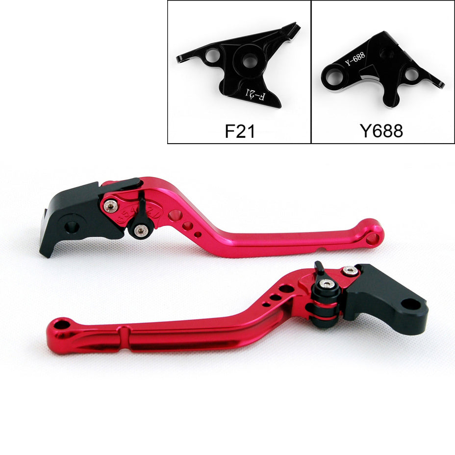 Long Brake Clutch Levers For Yamaha YZF 1000 R1 1999-2001 Black Generic