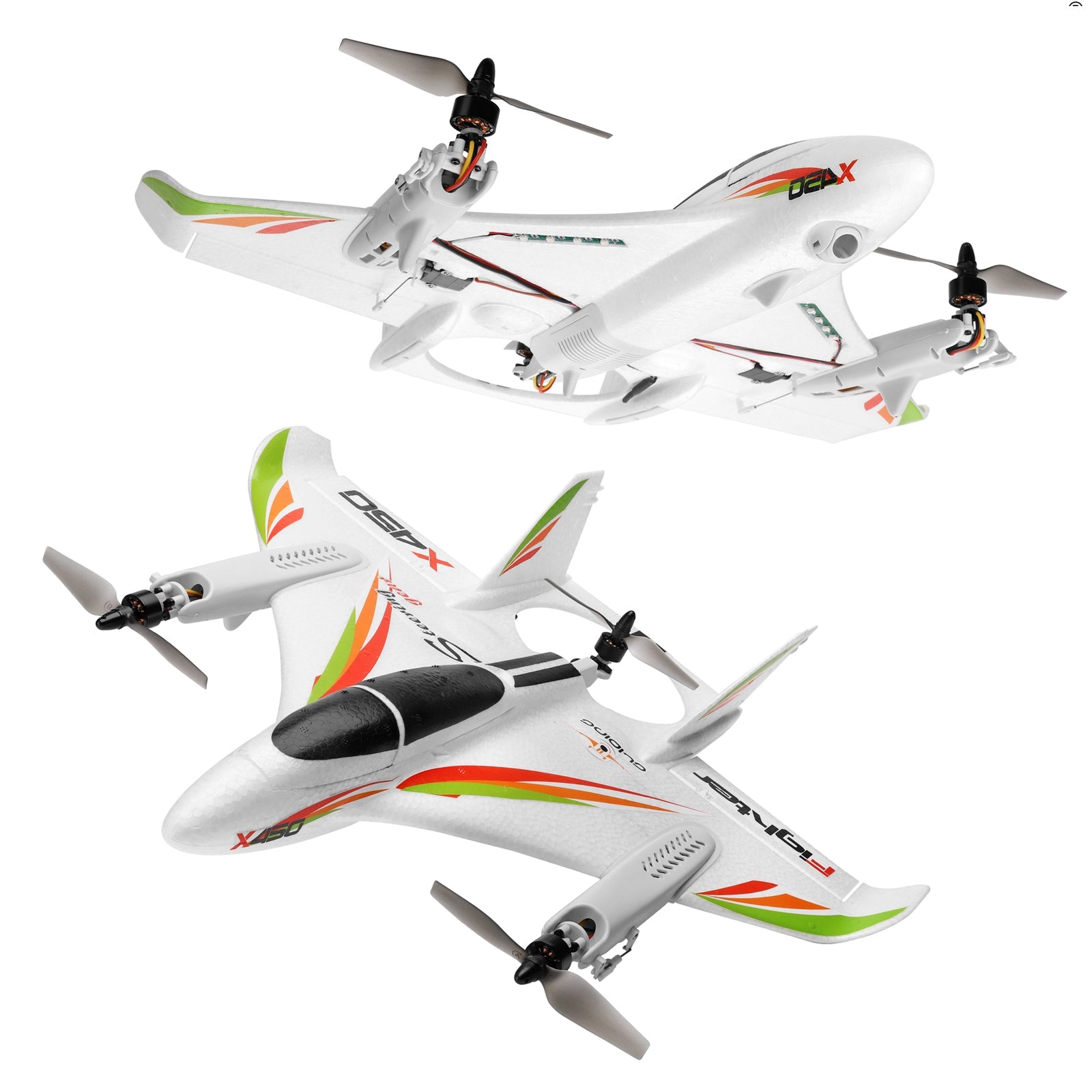 WLtoys XK X450 RC Avión Sin Escobillas 2.4G 6CH 3D/6G LED Ala Fija RTF