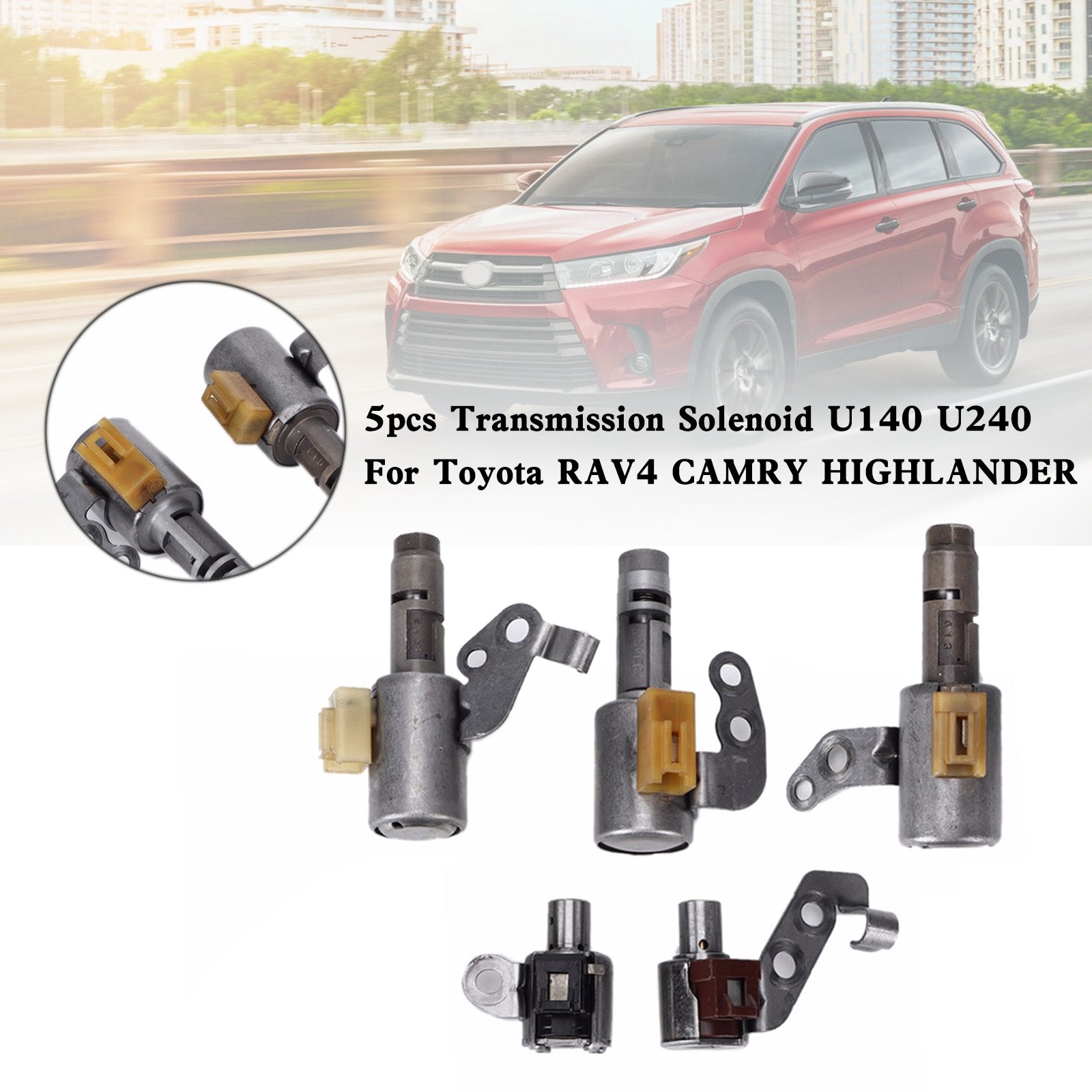 2002-2004 Toyota Solara 2.4L 5pcs Transmission Solenoid U140 U240 35210-21010 35290-21010 35220-21020