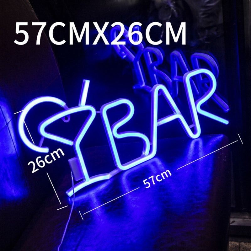 BAR Letrero de neón Luz LED Jugo Carta Lámpara de neón Tubo Fiesta Lámpara de luz nocturna Fedex Express