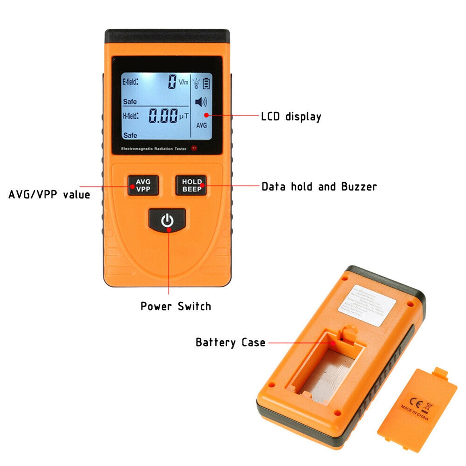 Digital LCD Electromagnetic Field Radiation Detector EMF Meter Dosimeter Tester