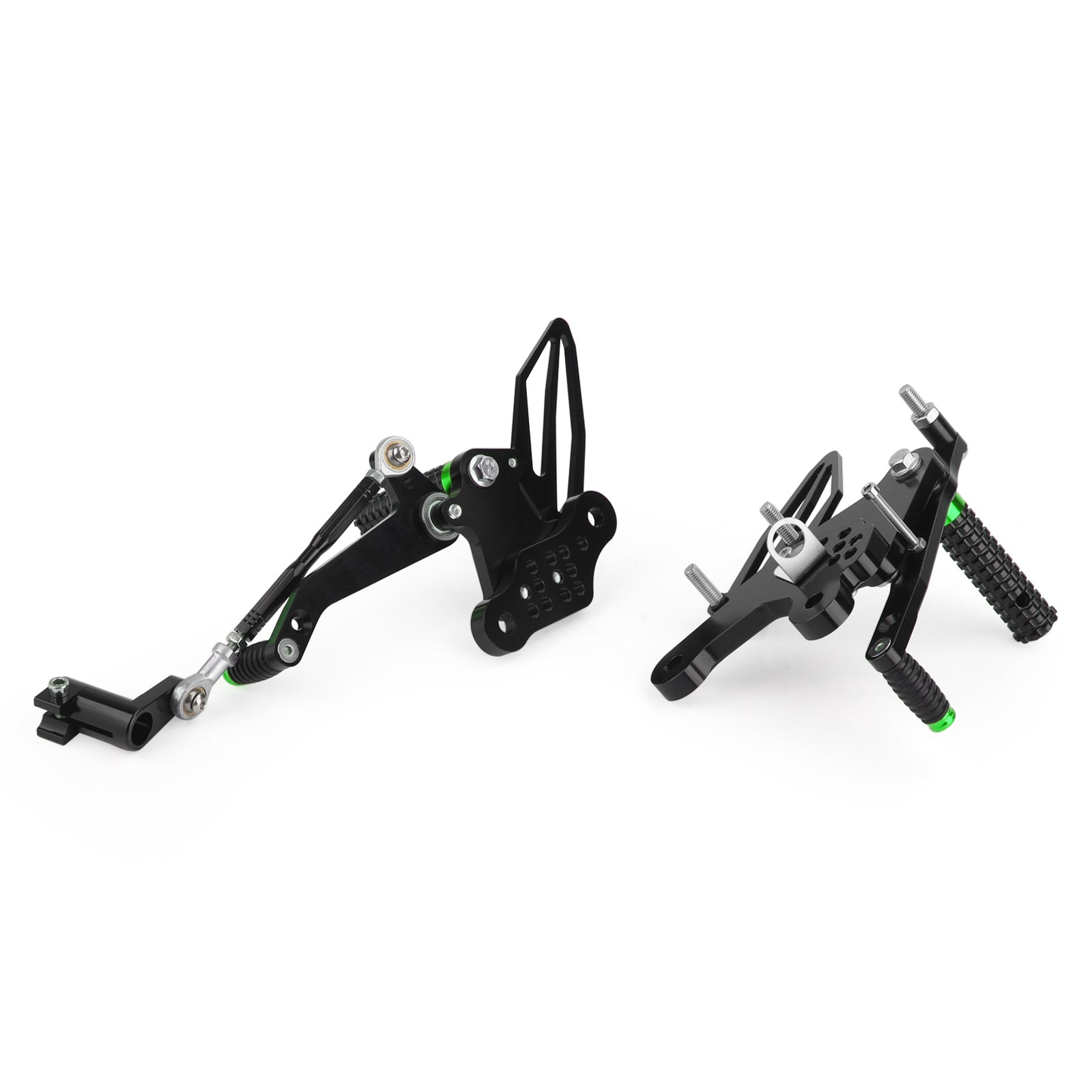 CNC Alu Rearsets Footpegs أخضر مناسب لـ Kawasaki Ninja EX 250 / 400 2018-2020 عام