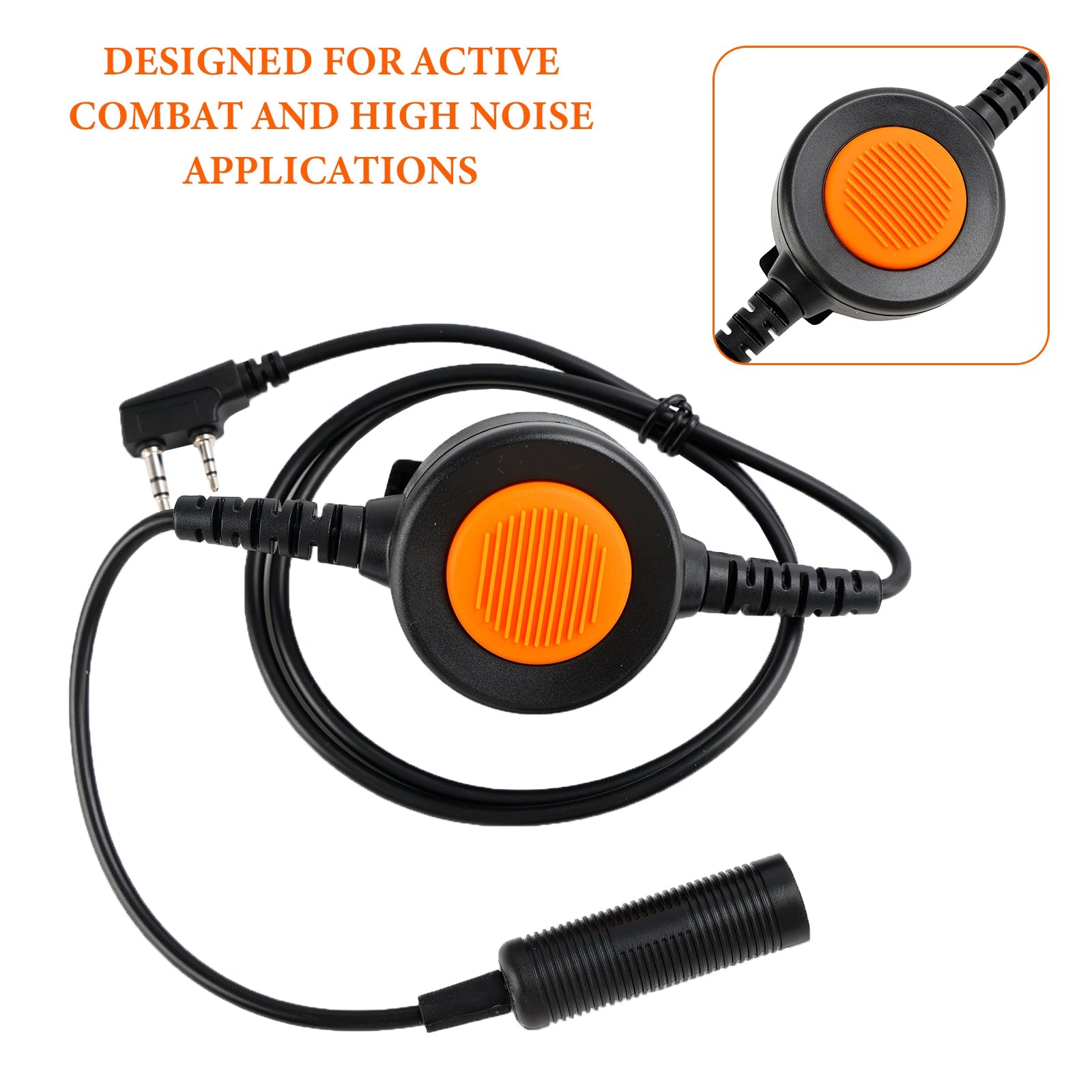 K-326 Orange Round PTT IP65 Waterproof For Kenwood TH-D7 TH-F6 TH-K2 TH-21 TH-28