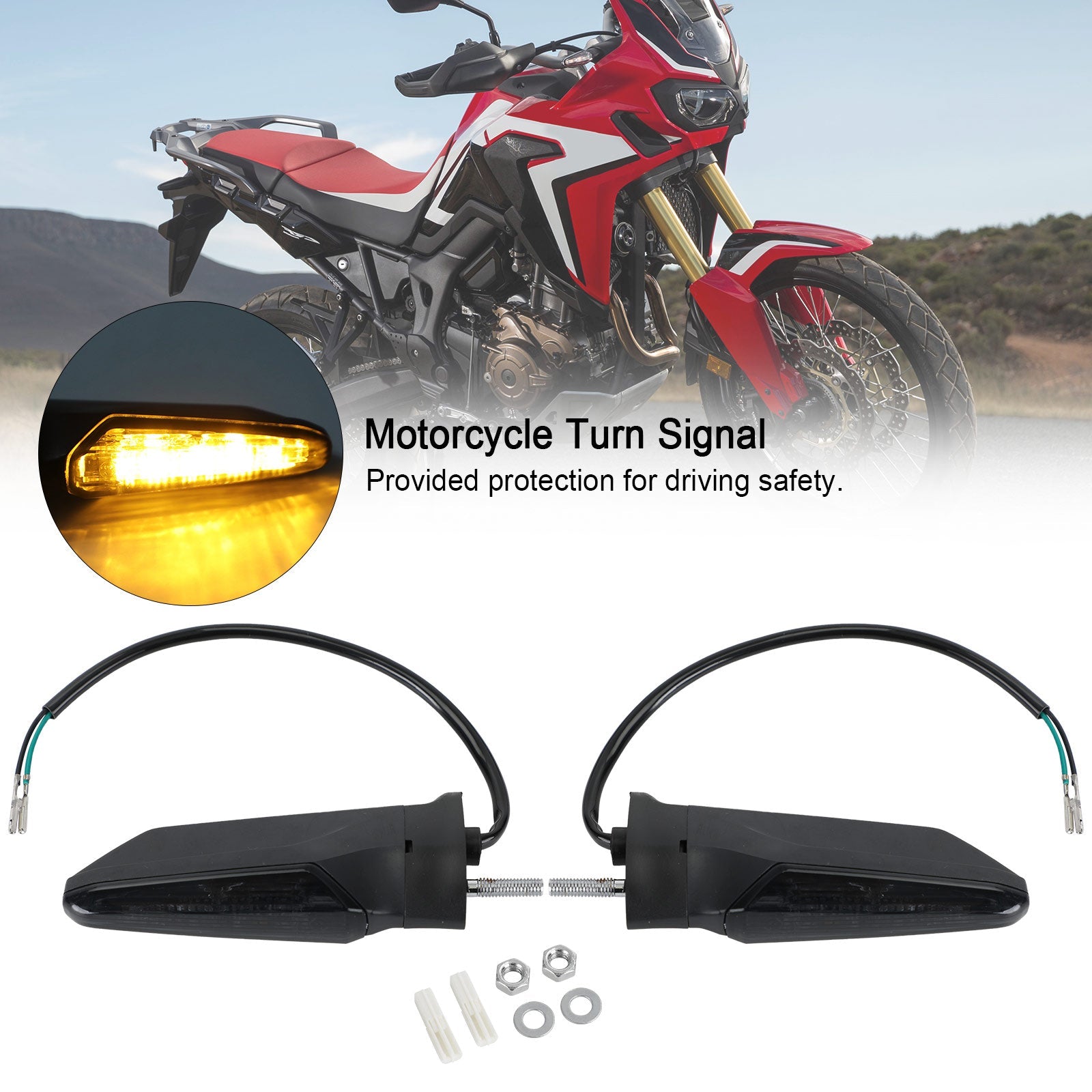 Front Rear LED Turn Signal Light For HONDA CRF1000L Africa Twin 2015-2017 Generic