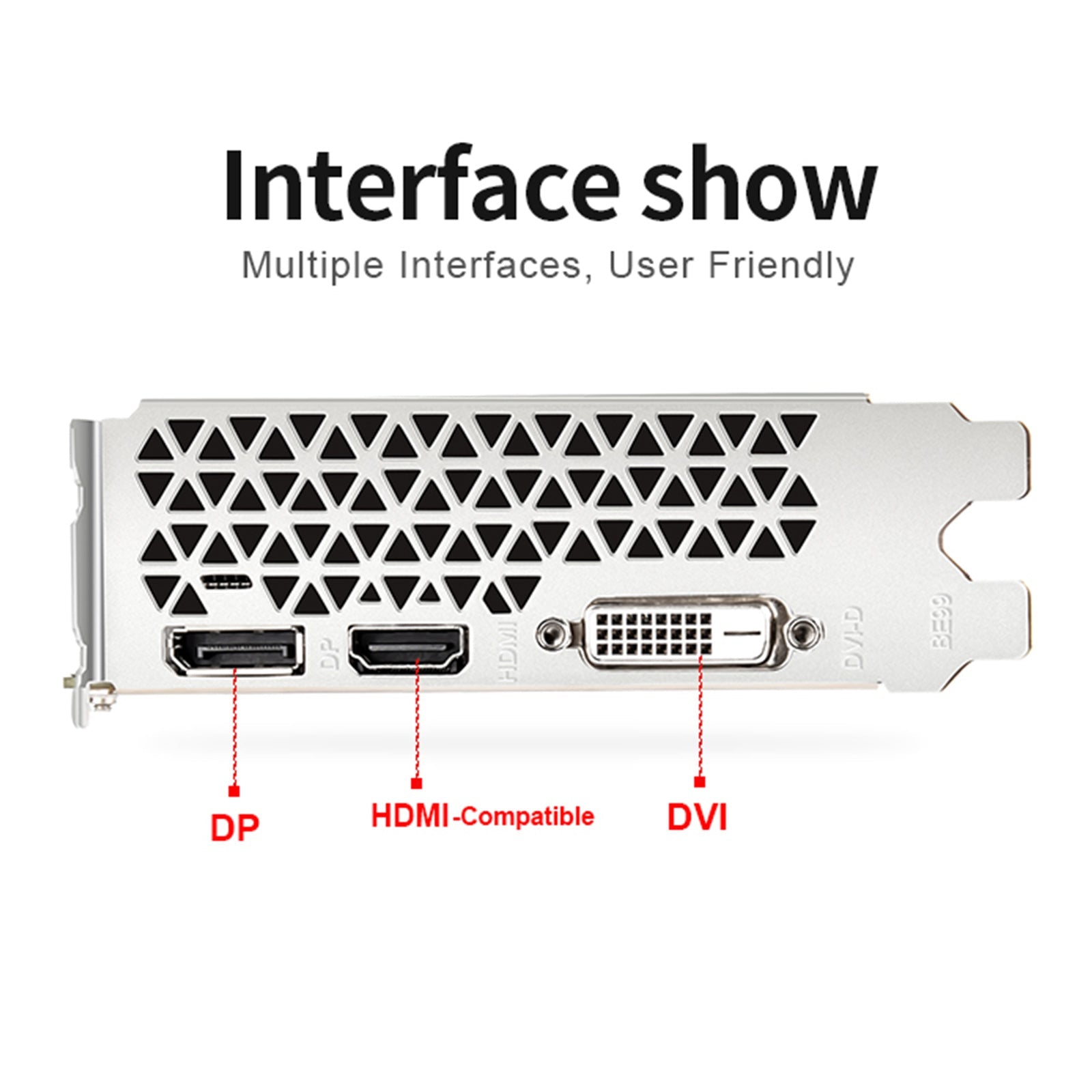 Tarjeta gráfica RX550 DDR5 4G Tarjeta gráfica independiente Interfaz de pantalla HD