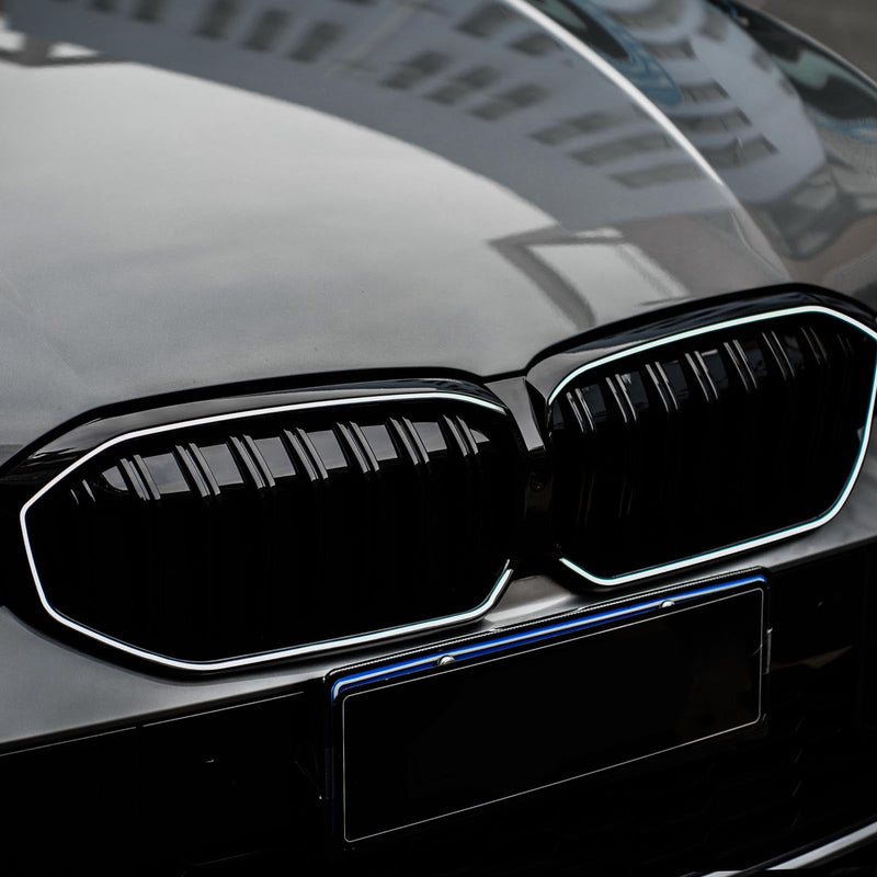 BMW 3 Series G20 G28 2023-2024 شبكة شبكية أمامية سوداء لامعة