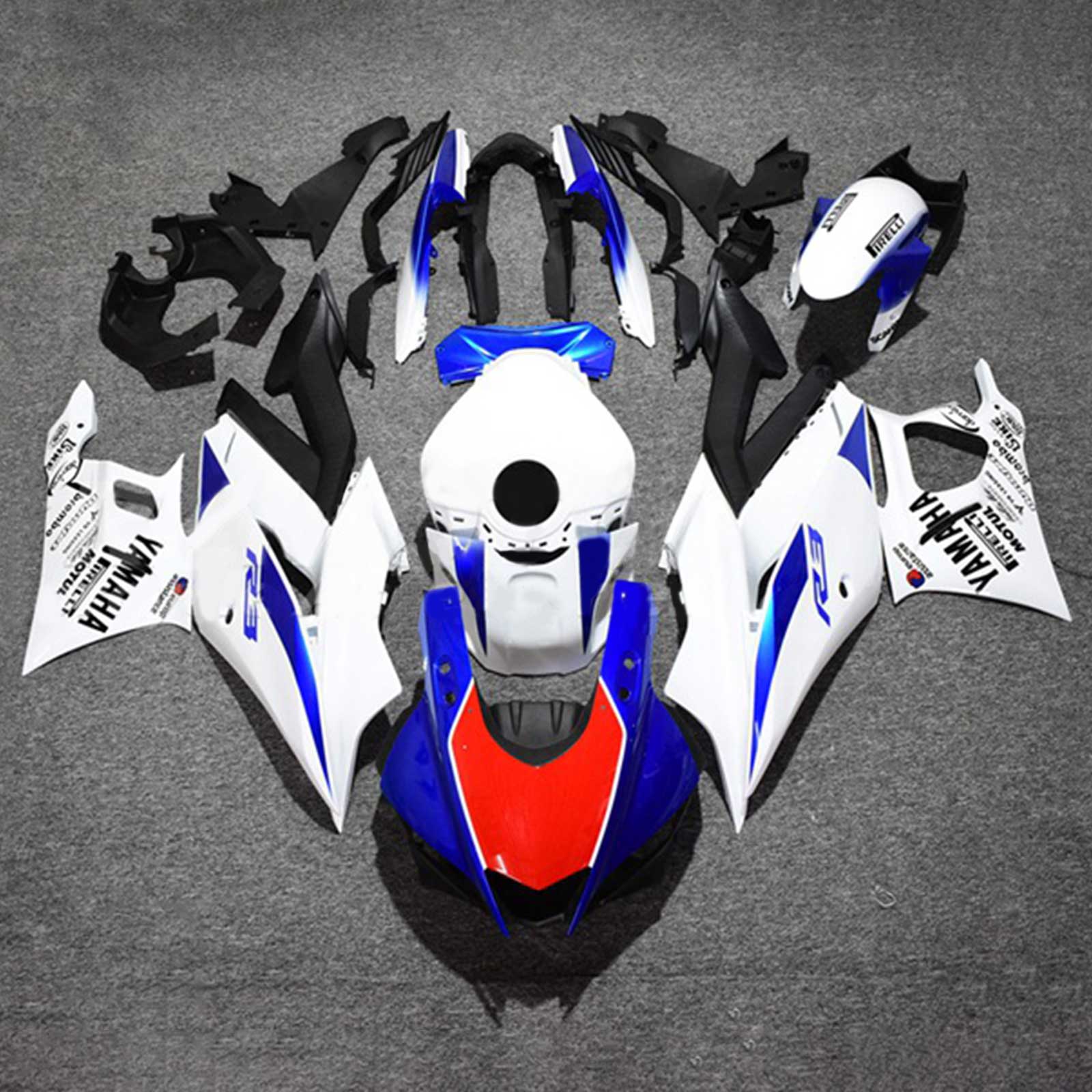 Yamaha YZF-R3 R25 2022-2023 Fairing Kit هيكل السيارة بلاستيك ABS