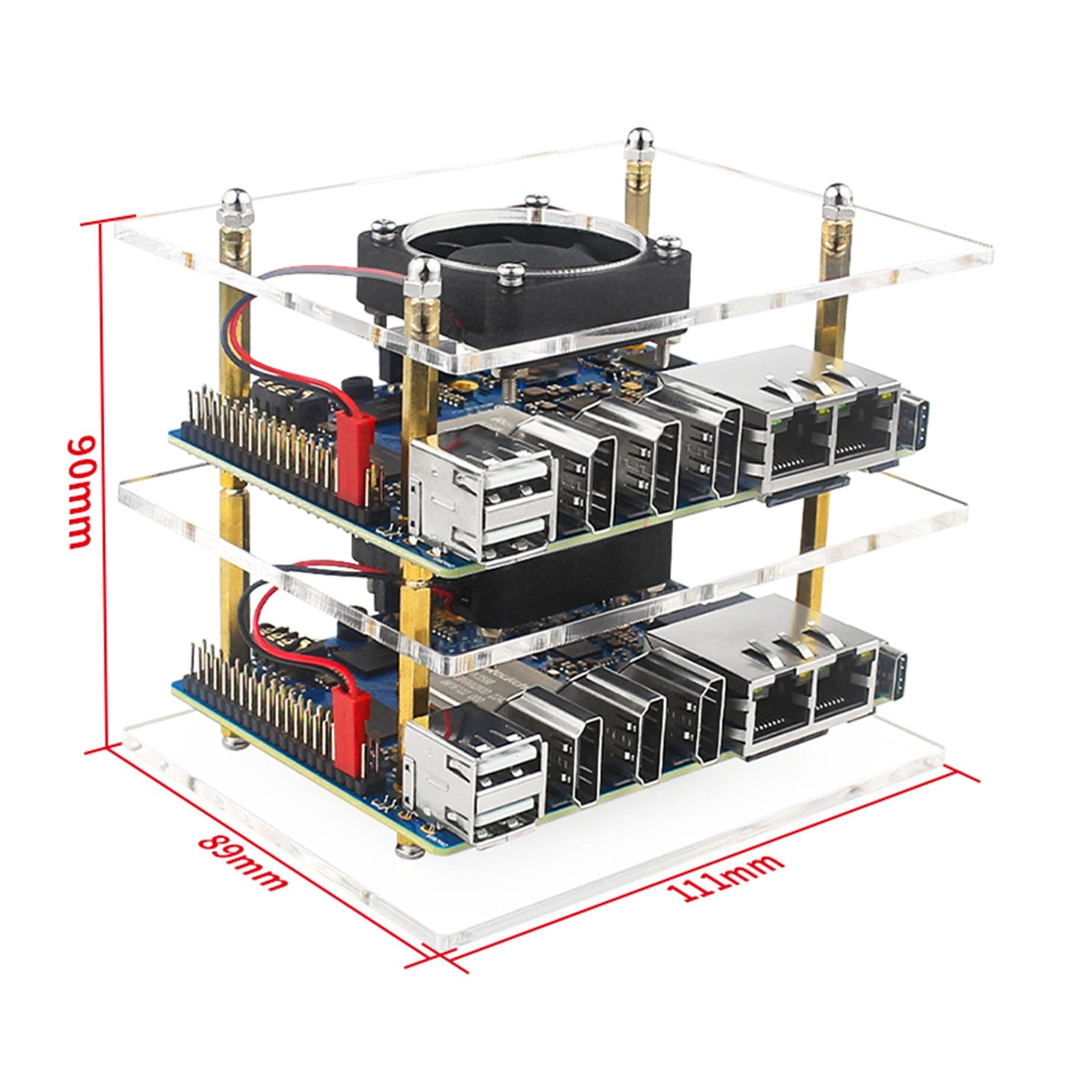 Carcasa protectora Orange Pi 5 Plus Orangepi, carcasa acrílica de racimo de dos capas