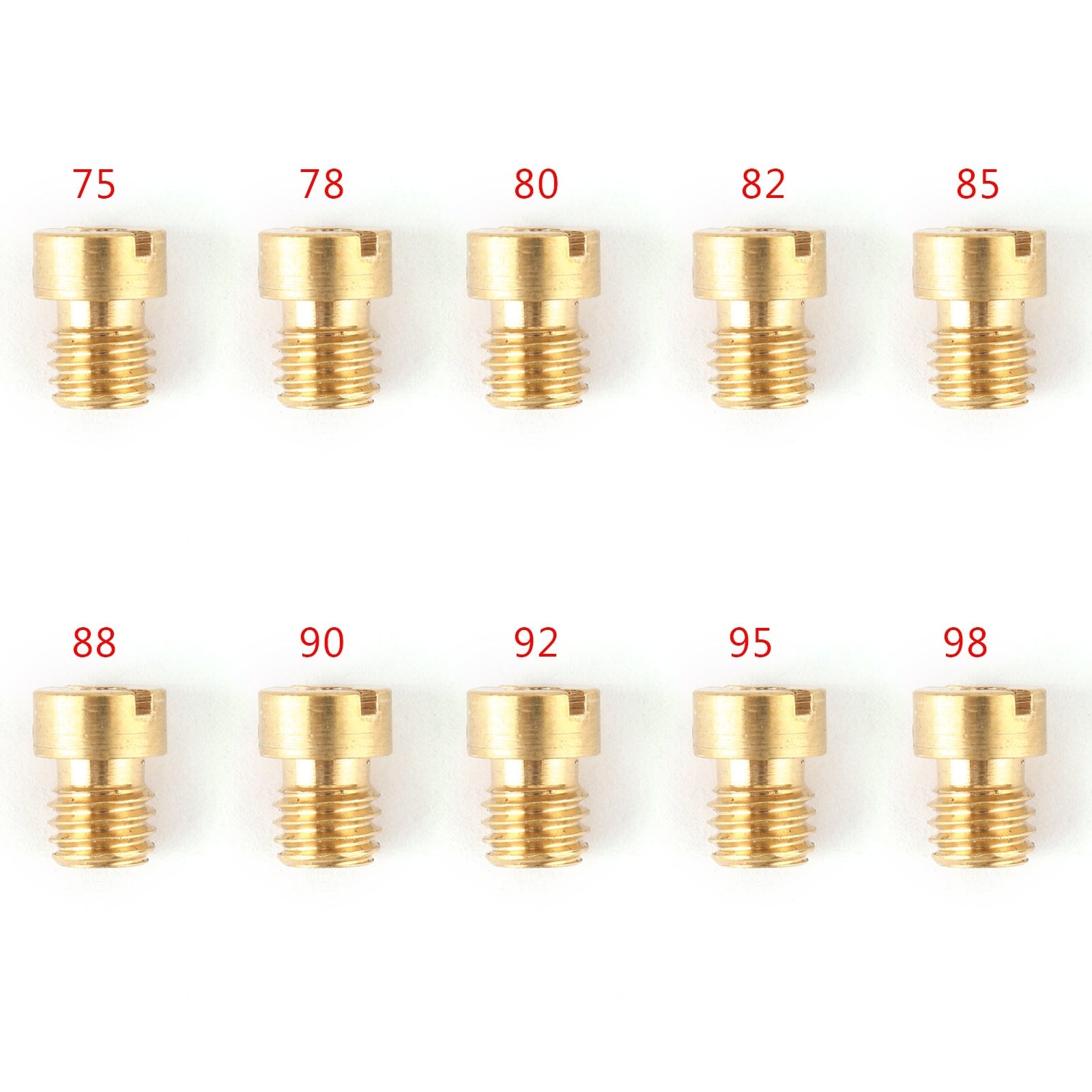 10PCS 5MM Carburettor Main Jets Nozzle Set For Dellorto Carburetor 75-98 Carb