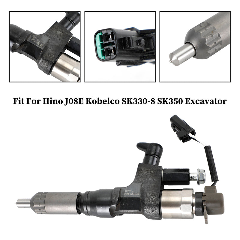 1984-2018 Hino J08E Kobelco 3.8 4.7 Diesel 1PCS Inyectores de combustible 095000-6593