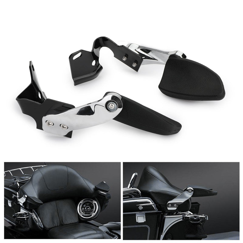 Reposabrazos de pasajero Stealth para Touring Electra Street Glide Road King 2014-2018 Genérico