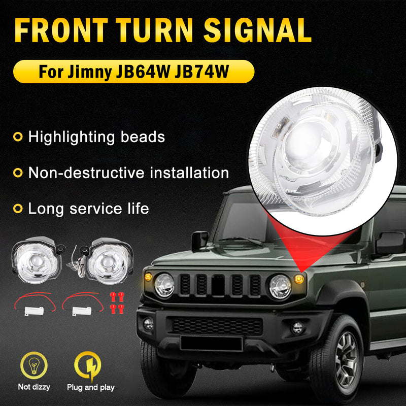 Pair of Front Turn Signal Lamp Light For Suzuki Jimny JB64 JB74 2019-2021 Clear