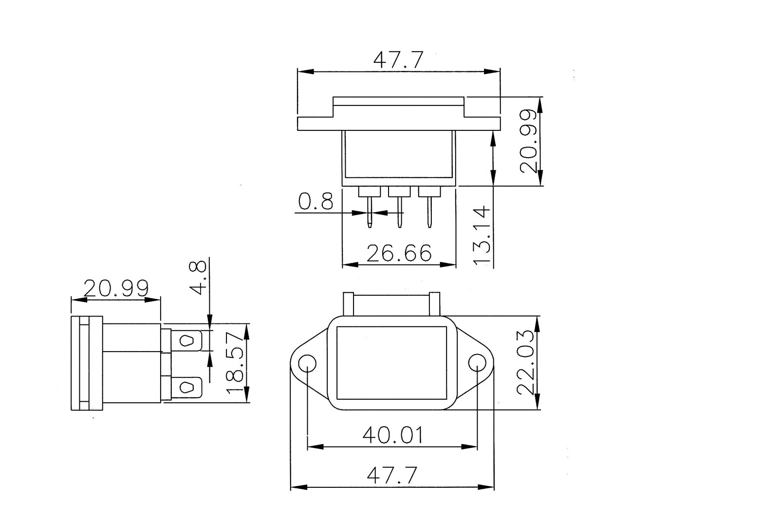 5PCS IEC320 C14 3 Pin Screw Mount Power Socket Cover 10A 250V For Boat AC-04C