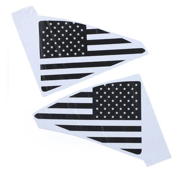 Triángulo trasero cuarto ventana EE. UU. Bandera calcomanía pegatina ajuste para Camaro 2010-2015 genérico