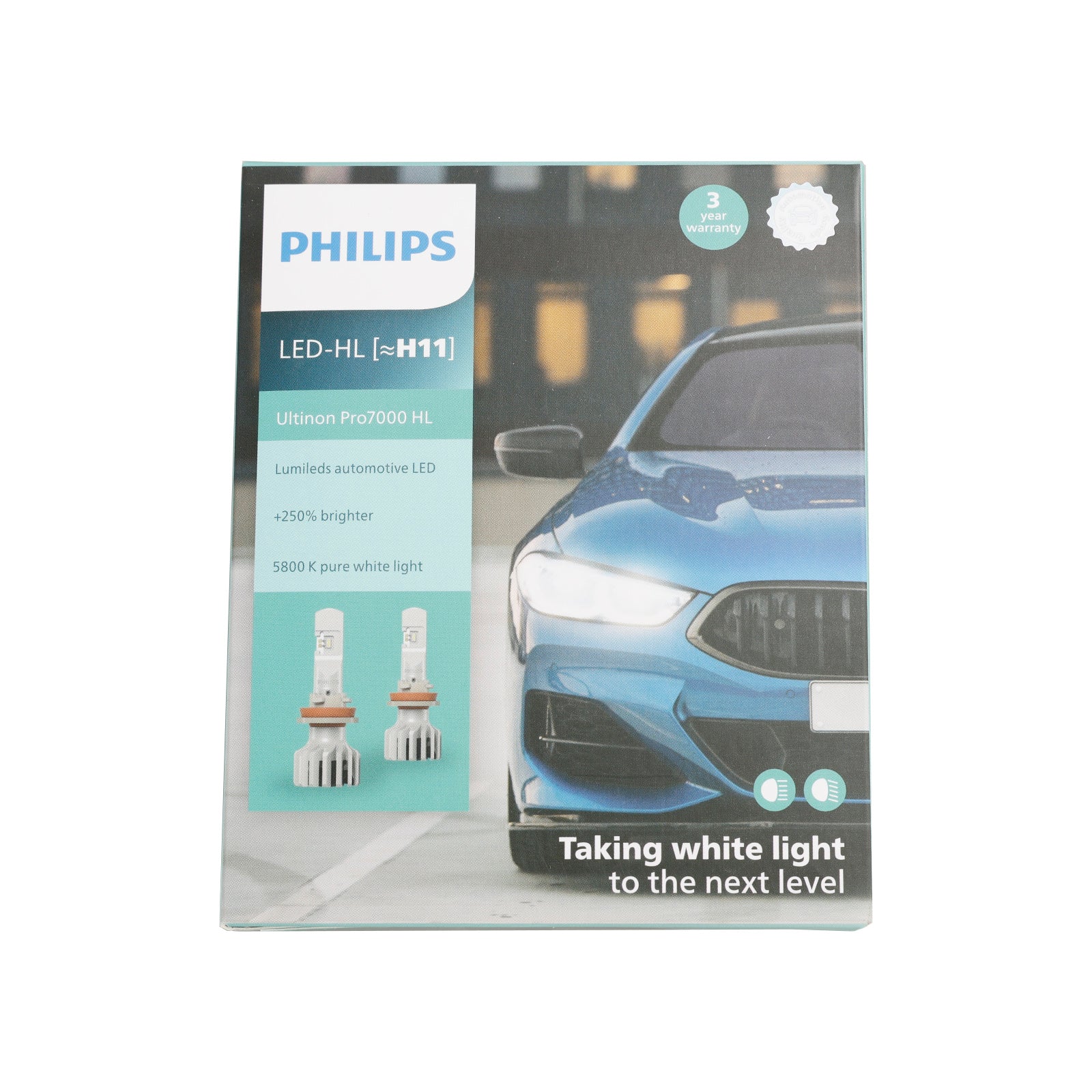 For Philips 11362U70X2 Ultinon Pro7000 LED-HL 5800K +250% Brighter 13W