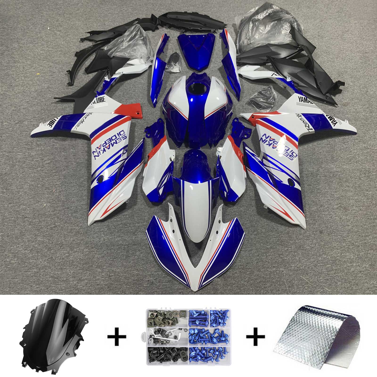 Yamaha YZF-R3 R25 2022-2023 Fairing Kit هيكل السيارة بلاستيك ABS