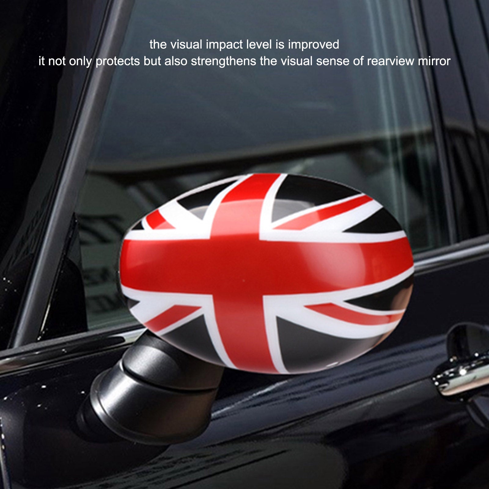 2019-2021 MINI Cooper F54 F55 F56 F57 F60 Union Jack UK Flag Mirror Covers for Black/Red Generic