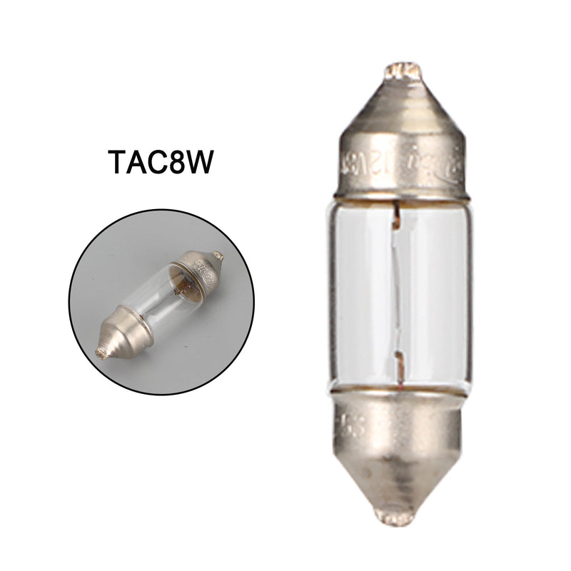 Para TOSHIBA TAC8W Bombillas auxiliares para automóvil 31MM C8W 12V8W Lámpara de festón genérica