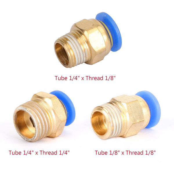 10x Pneumatic 6mm Tube X 1/8" NPT Male Connector Push In To Air Connect Fitting