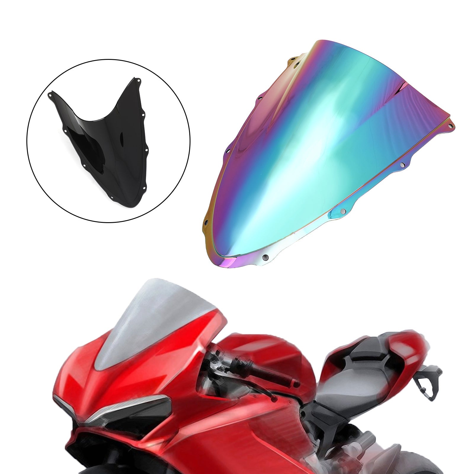 ABS Plastic Motorcycle Windshield WindScreen for Ducati 1299 2015-2020 Generic