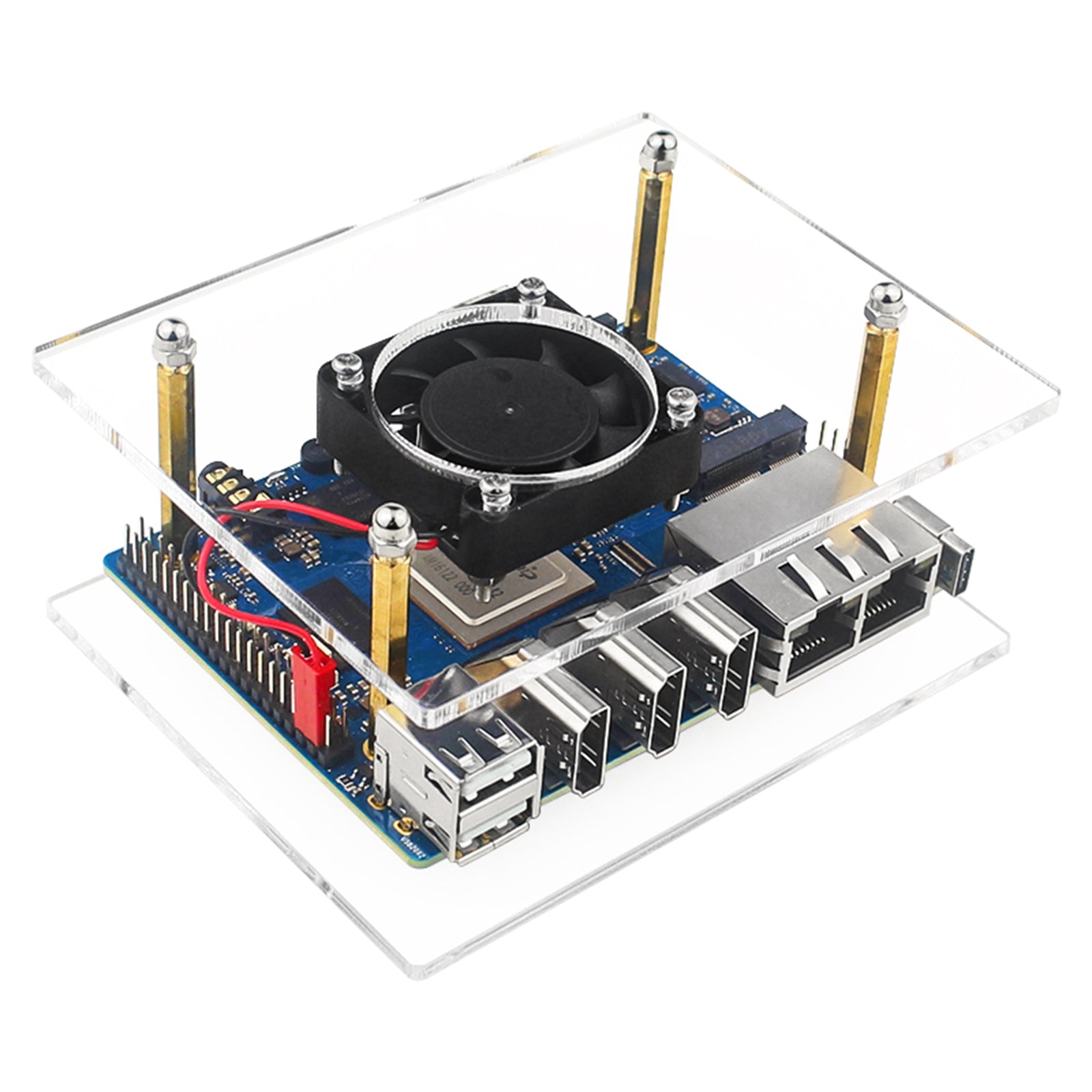 Carcasa protectora de acrílico de una capa Orange Pi 5 Plus Cluster Carcasa protectora Orangepi