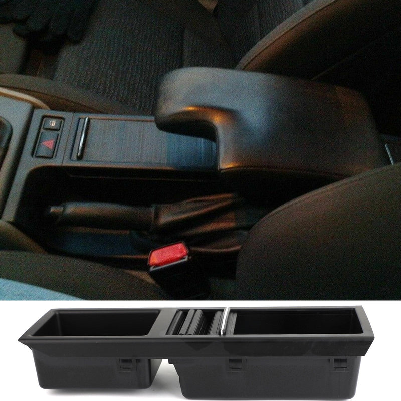 Portavasos de almacenamiento para consola central delantera negra compatible con BMW E46 3 Series 1998-2007 genérico