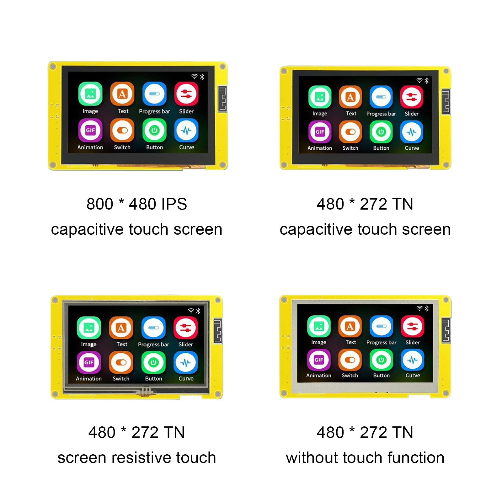 لوحة تطوير ESP32 4.3 بوصة LCD شاشة ذكية واي فاي وحدة بلوتوث PSRAM 16M