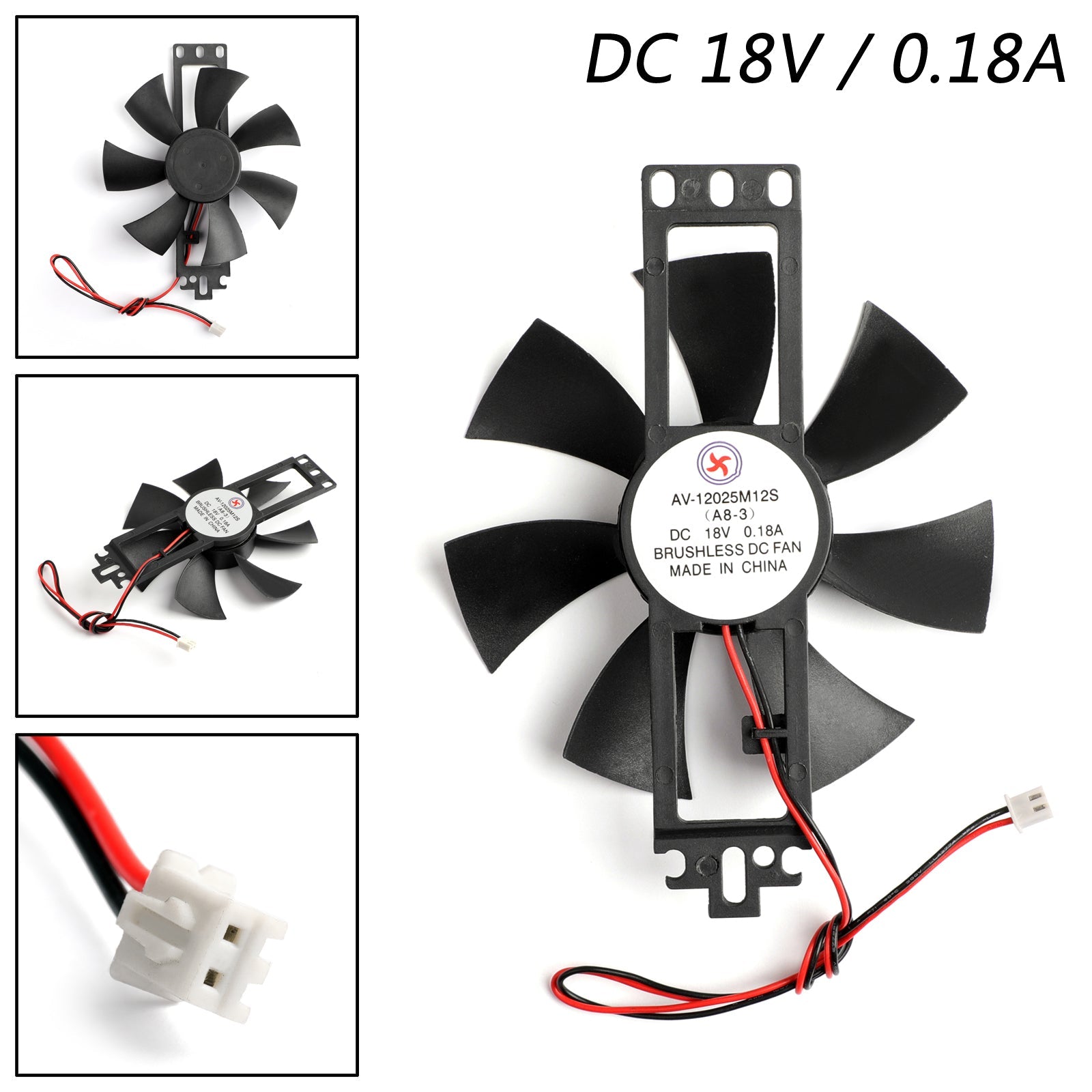 5PCS DC 18V 0.18A Ventilador de refrigeración 12025S 120?25mm para cocina de inducción sin escobillas