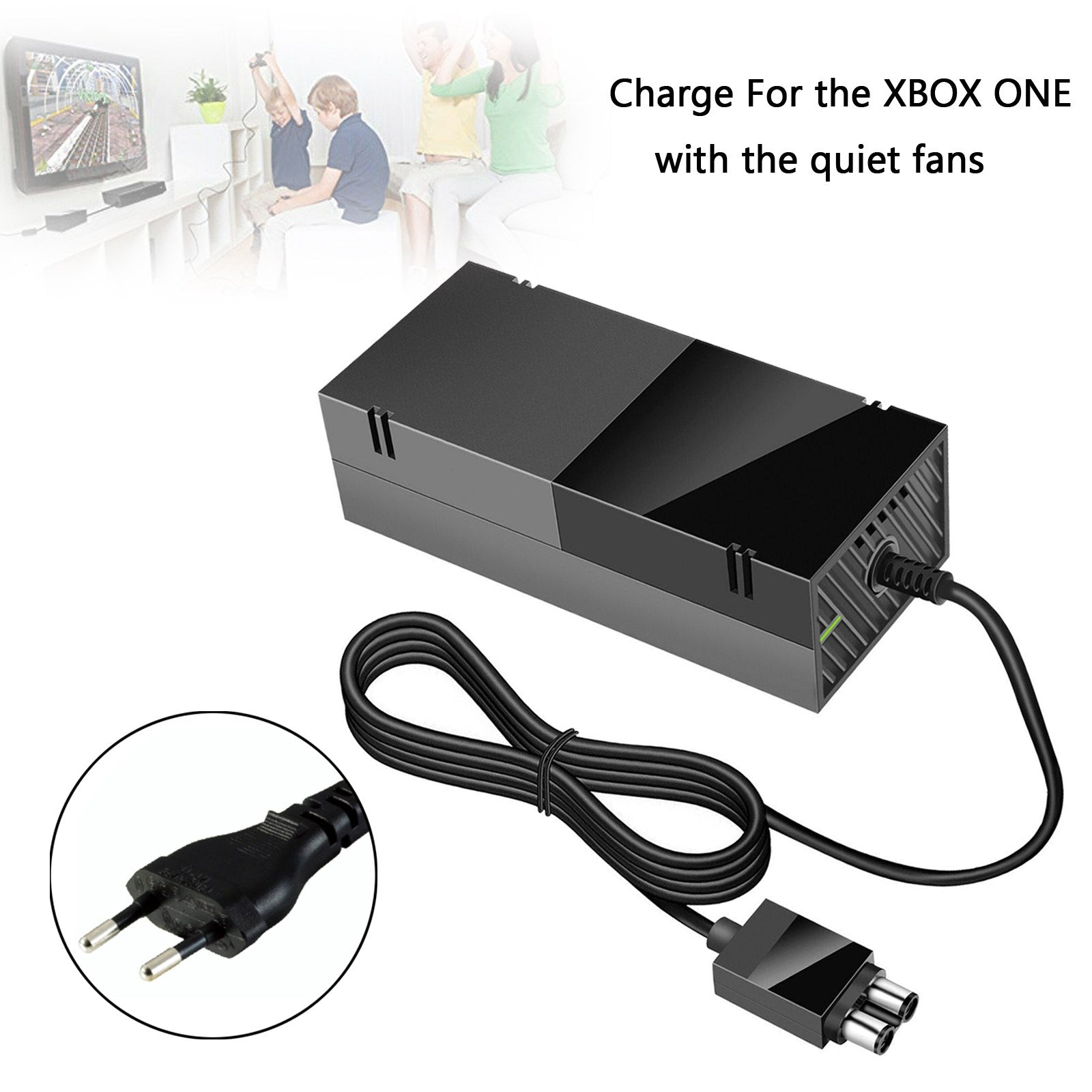 Power Supply AC Adapter 135W 10.83A Power Cord Cable Fit for Xbox one Console EU