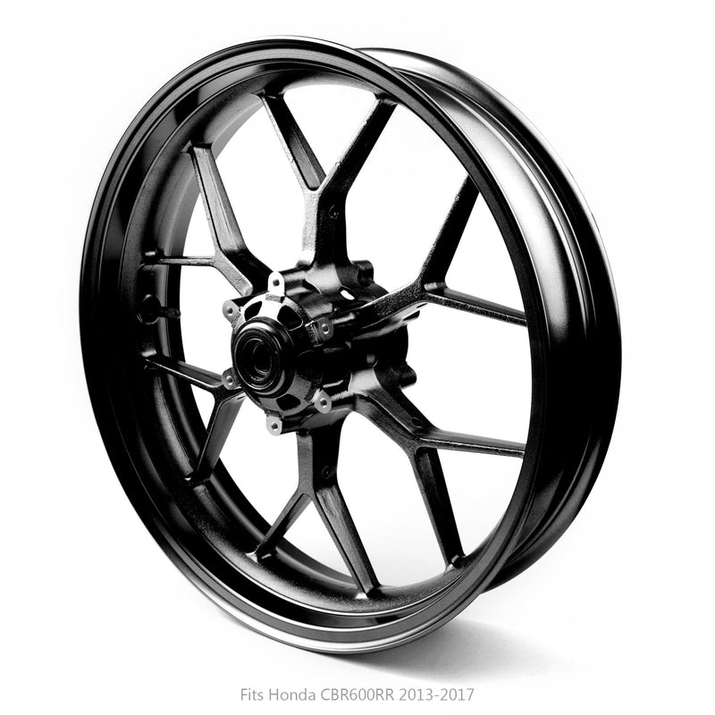 حافة العجلة الأمامية 17 بوصة × 3.5 بوصة باللون الأسود لسيارة Honda CBR 600 RR CBR600RR 2013-2017 Generic