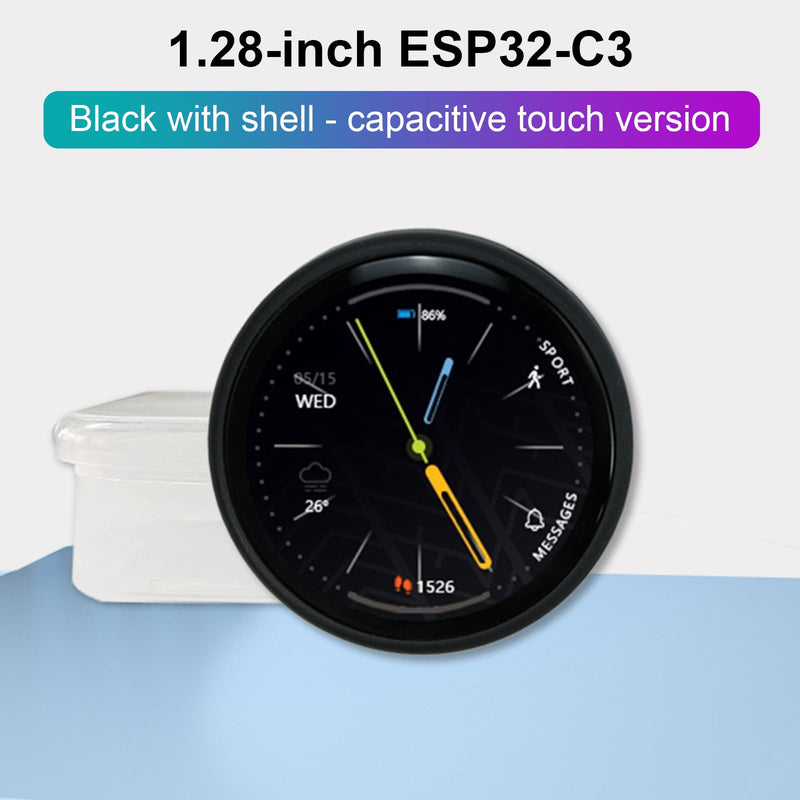 شاشة عرض مستديرة 1.28 بوصة ESP32-C3 لوحة تطوير LCD تعمل باللمس واي فاي بلوتوث