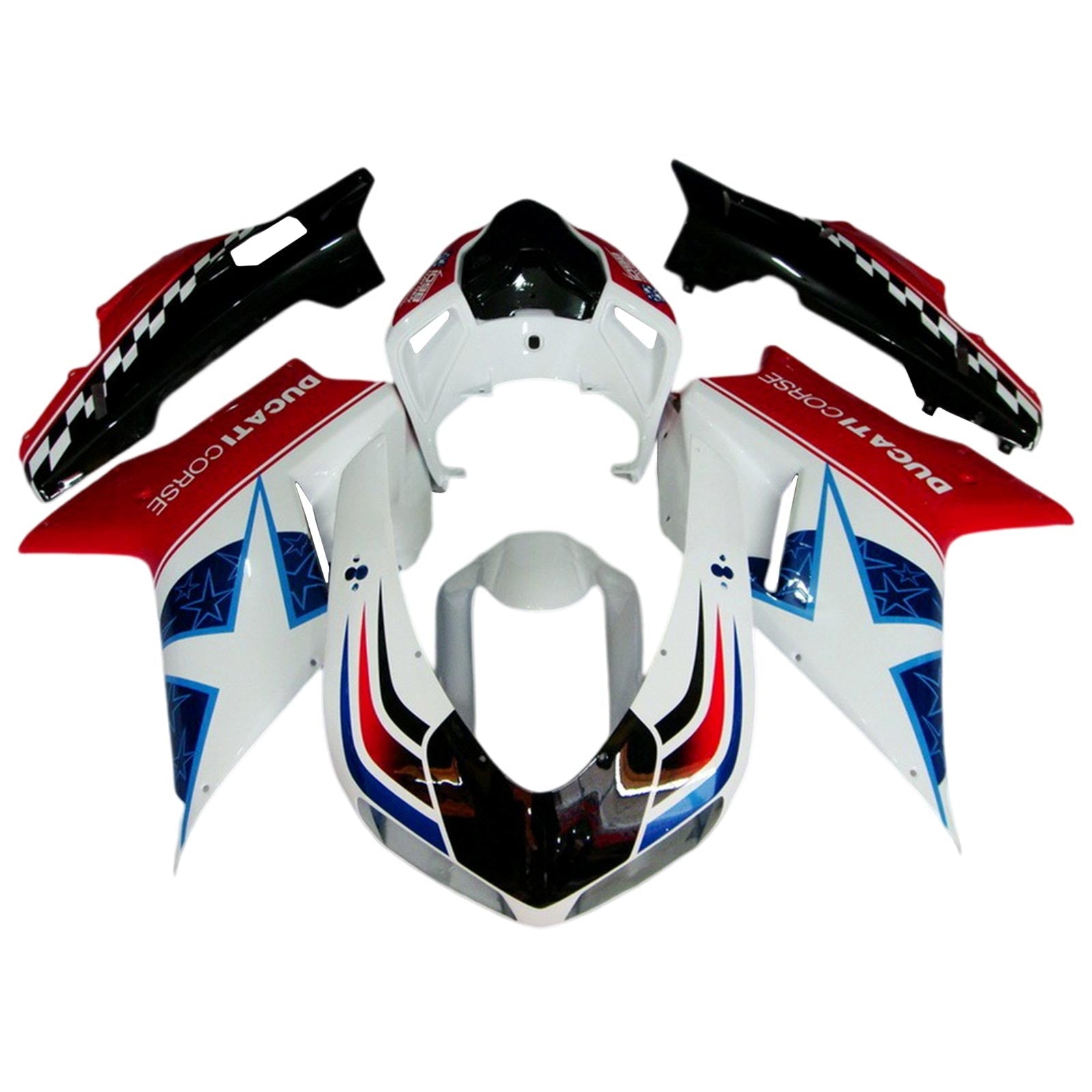 Ducati 1098 1198 848 2007-2011 Fairing Kit Bodywork ABS