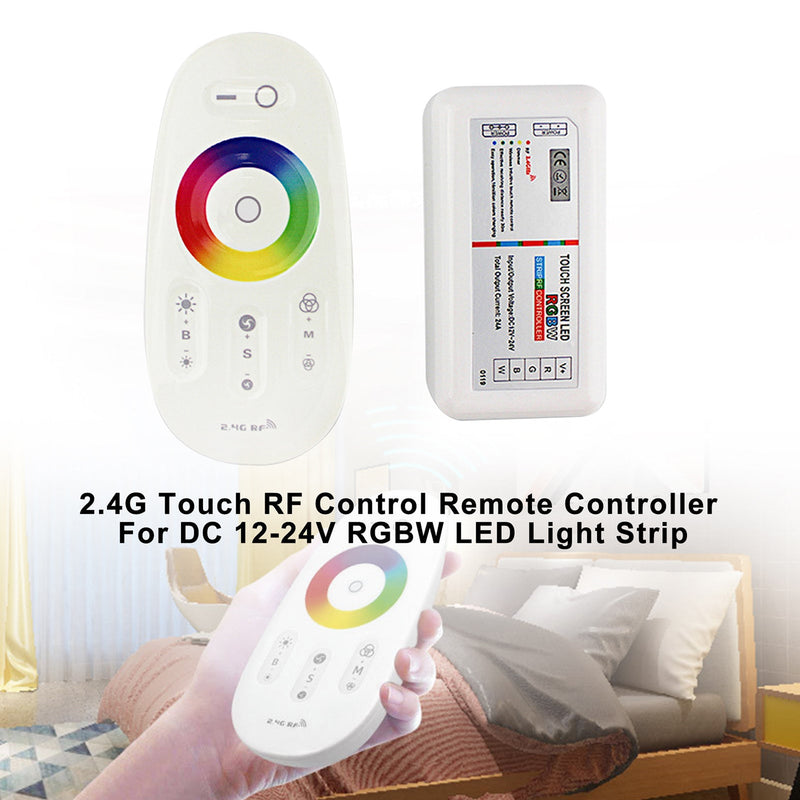 Control remoto de control RF táctil 2.4G para tira de luz LED DC 12-24V RGBW
