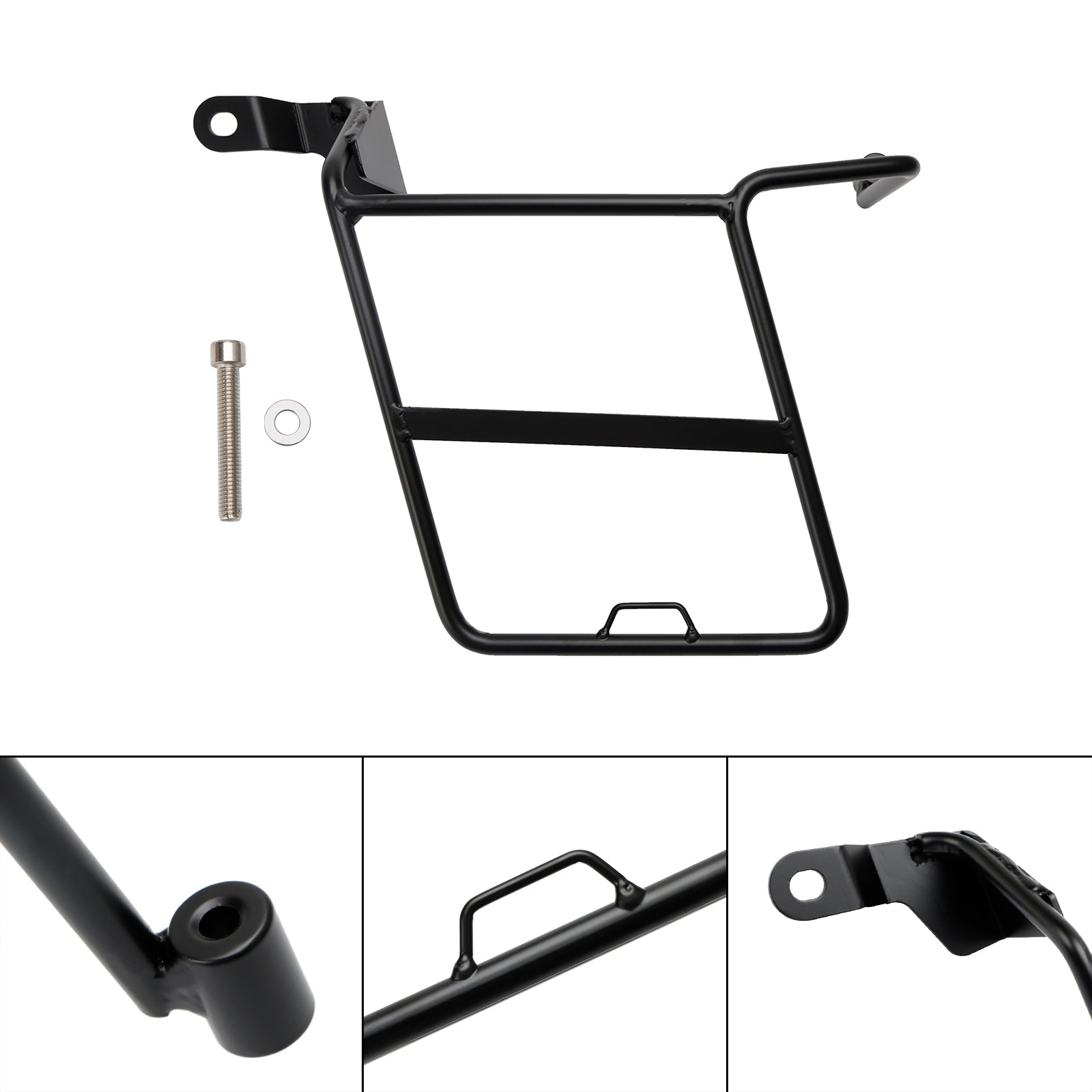 Honda Ct125 Hunter Cub Trail Side Saddle Bag Mounting Bracket Black Left