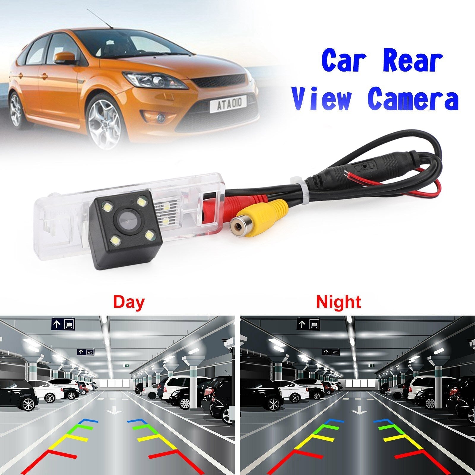 Car Rear View Camera LED Light Fit for Qashqai X-Trail Geniss Sunny Pa