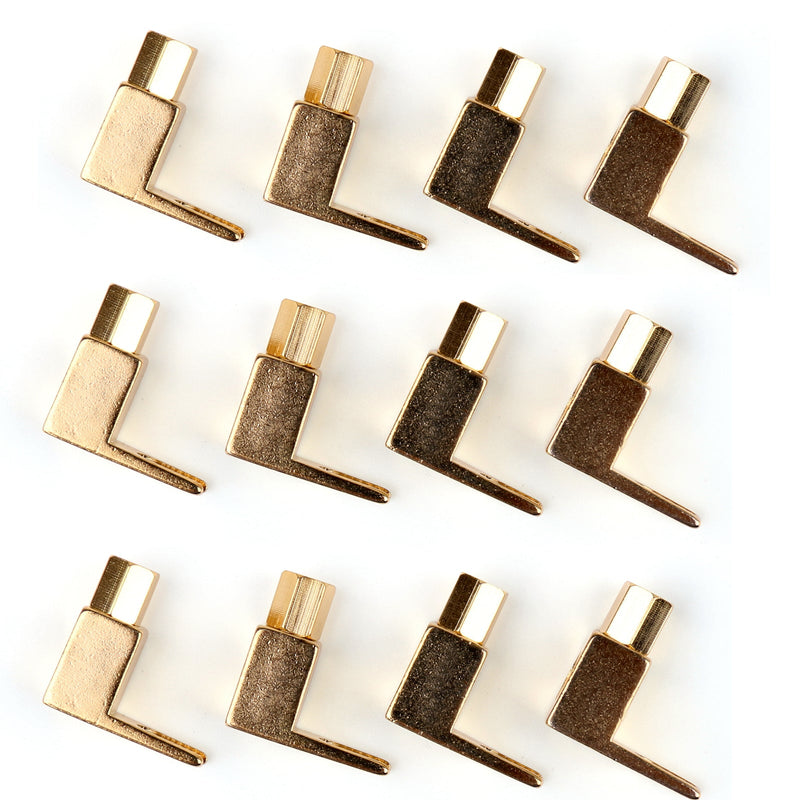 12 piezas de pala de terminal de horquilla de altavoz de latón para adaptador de enchufe de plátano de 4 mm