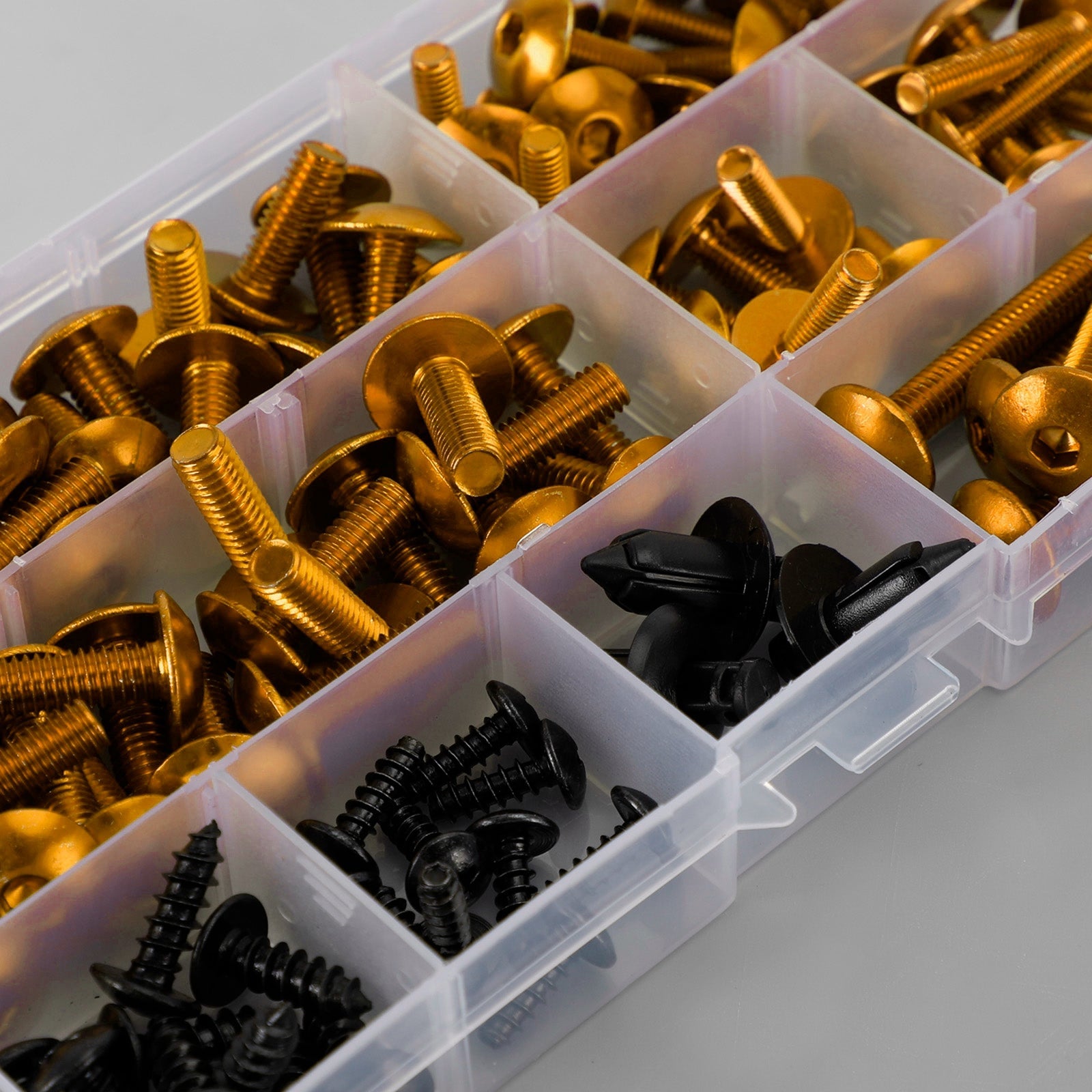 232 قطعة استبدال Alu Fastener Kit المسمار المكسرات غسالات دراجة نارية دراجة نارية