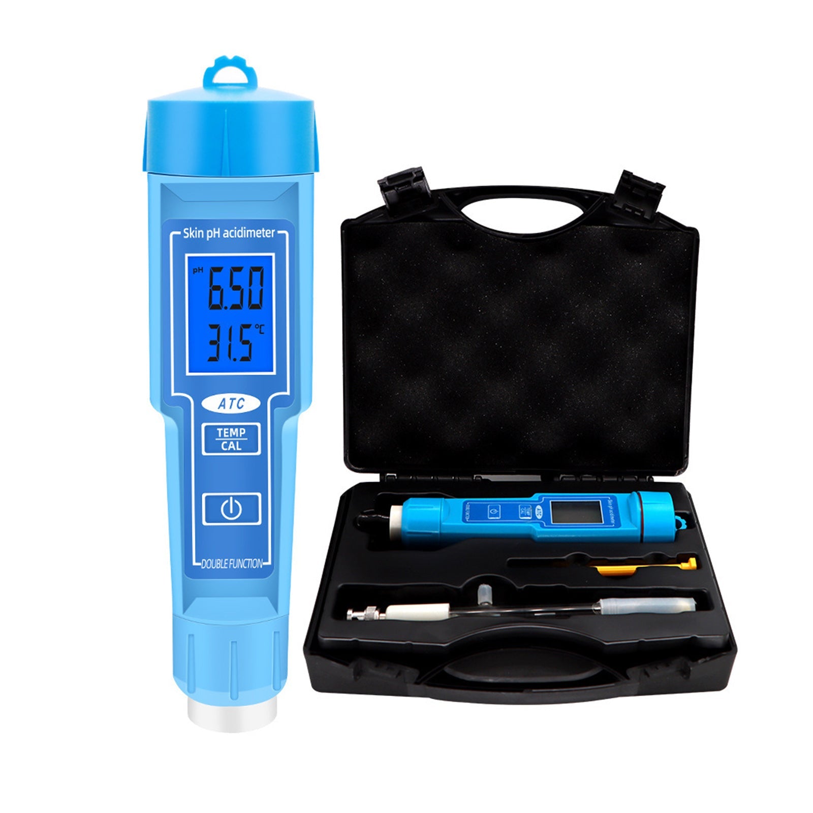 PH Meter Thermometer Pen For Food Fruit Meat Soil Lab Digital Acidity PH Tester