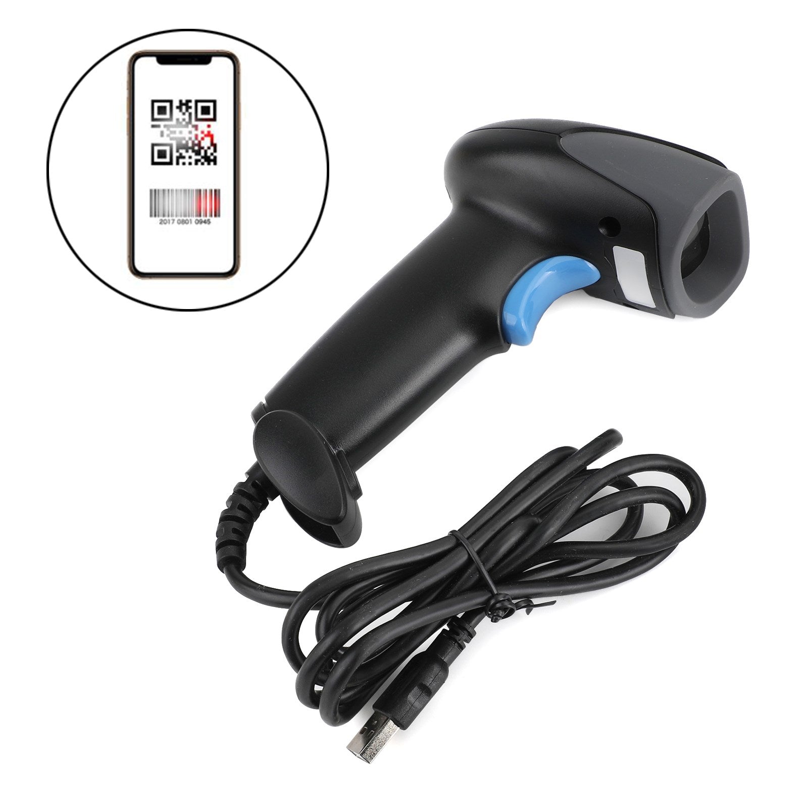 1D + 2D Portable Handheld USB Port Laser Barcode Scanner Bar Code Reader M930