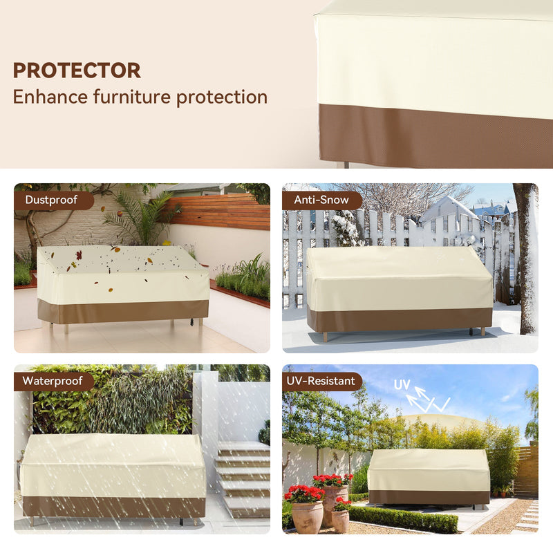 600D Sofa Covers Waterproof Patio Furniture Cover for Outdoor Couch Cover