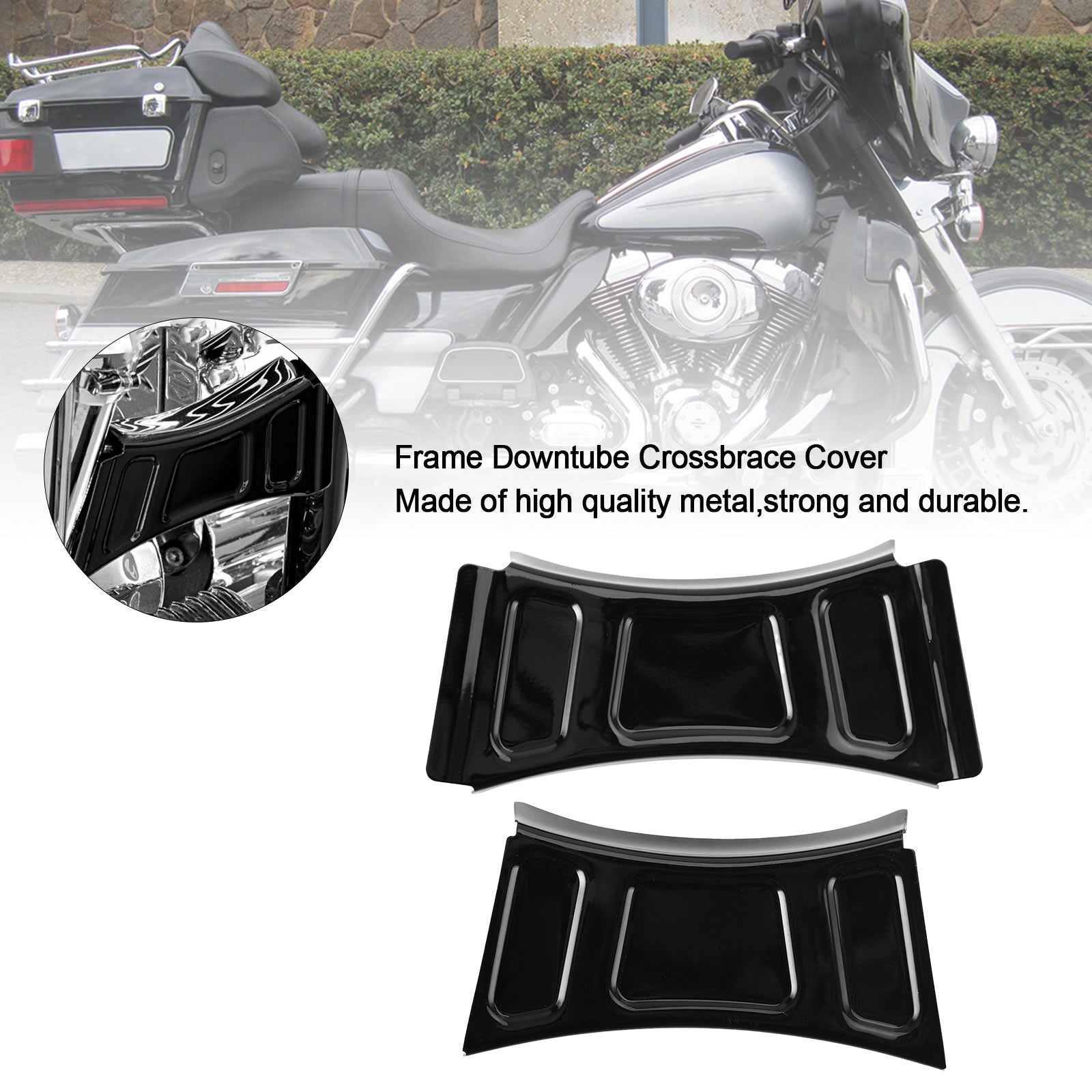 إطار Downtube Crossbrace غطاء لهجة مناسب للتجول في Street Glide 1999-2013 عام