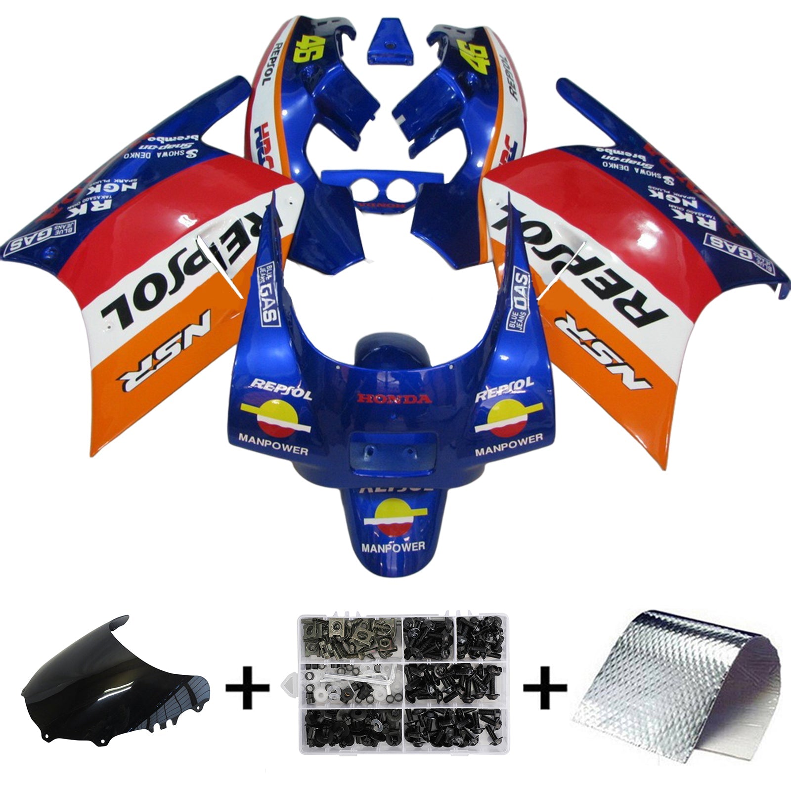 Honda NSR250R 1988-1989 Fairing Kit Bodywork Plastic ABS