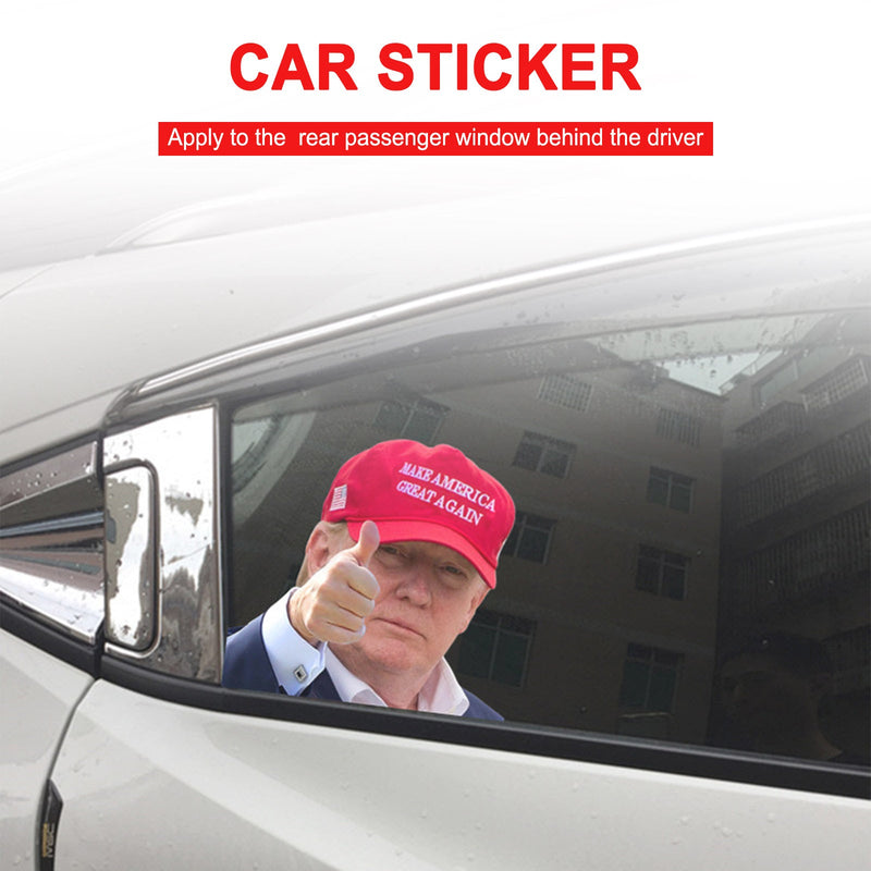 ملصق لنافذة السيارة مقاس الحياة لرحلة الركاب مع رئيس ترامب 2020 R