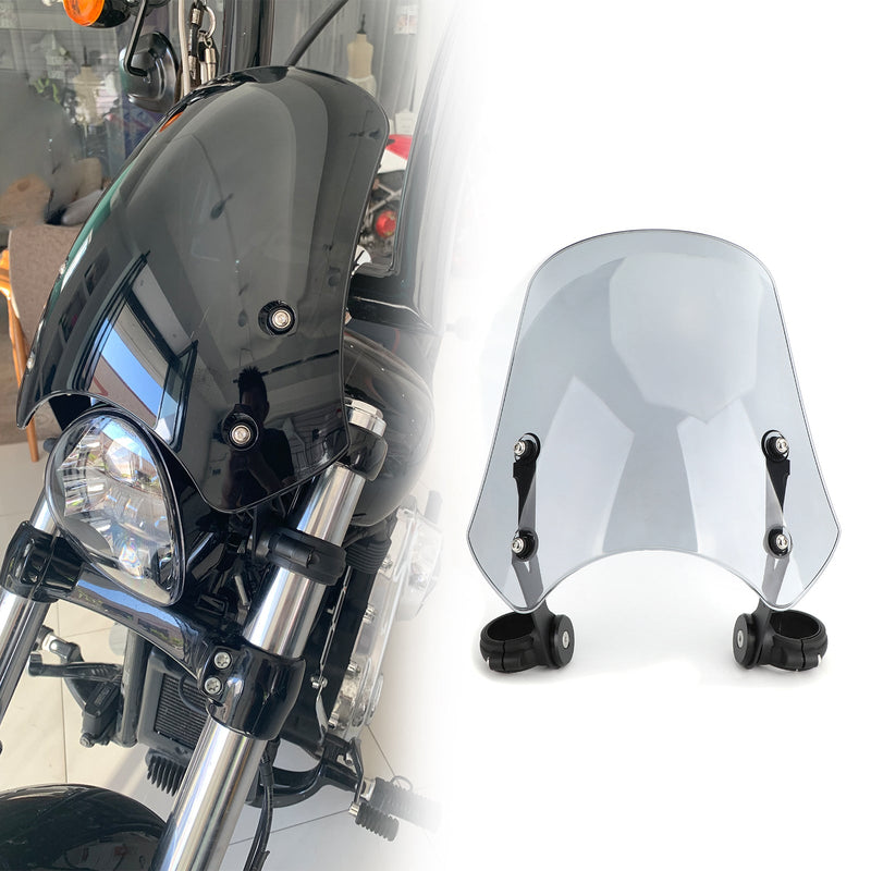 الزجاج الأمامي للدراجات النارية من البلاستيك ABS للزجاج الأمامي لنماذج Harley Dyna Softail العامة