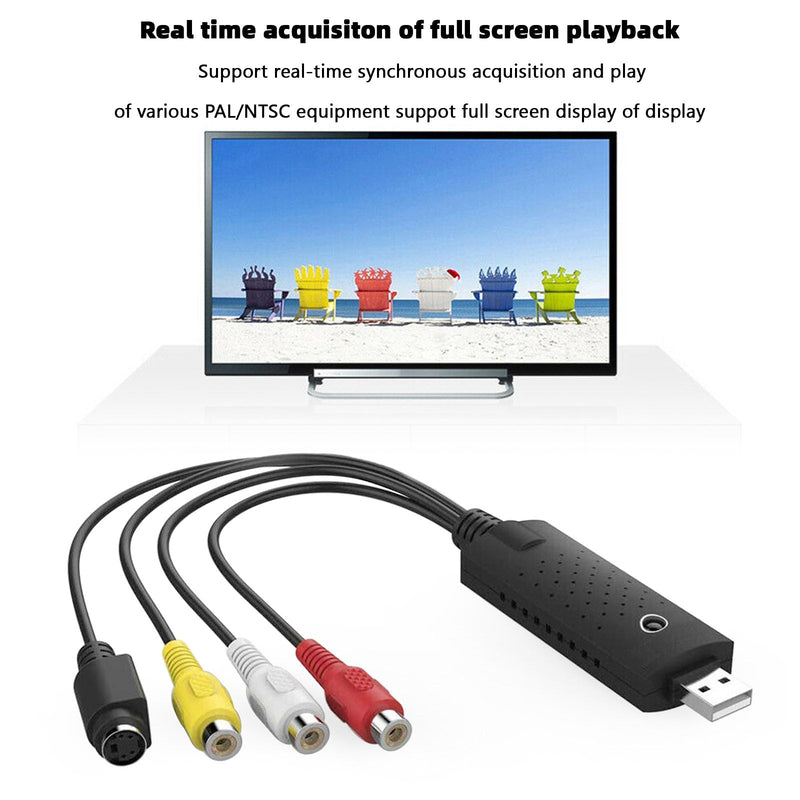 USB 2.0 Audio TV Video VHS to DVD VCR PC HDD Converter Adapter Capture Card