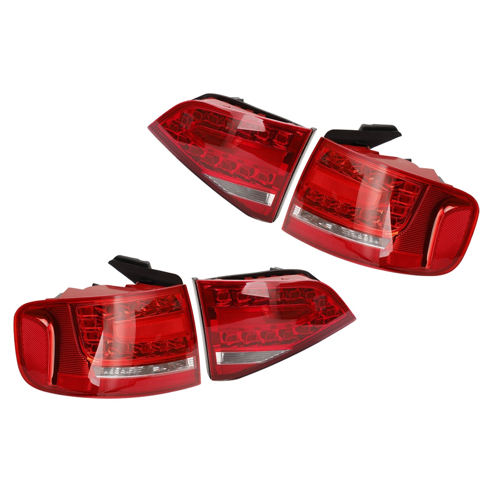 Audi A4 2009-2012 4pcs Outer+Inner Trunk LED Tail Light Lamp