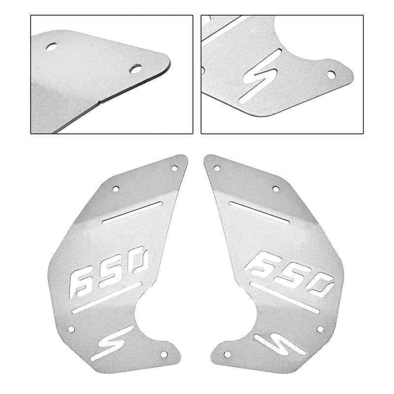 Kawasaki Vulcan S En Vn650 2015-2022 Placa De Cubierta Del Motor Panel Lateral Plata Para Café